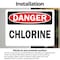Signmission Chlorine Danger Sign, Vinyl Decal, 10in W x 7in L, 2PK OS-2PACK-DS-D-710-L-19278 - alternate 4